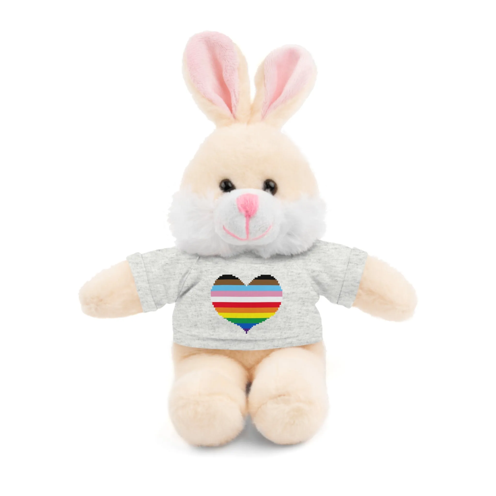 Inclusive Rainbow Pride Heart Stuffed Animals