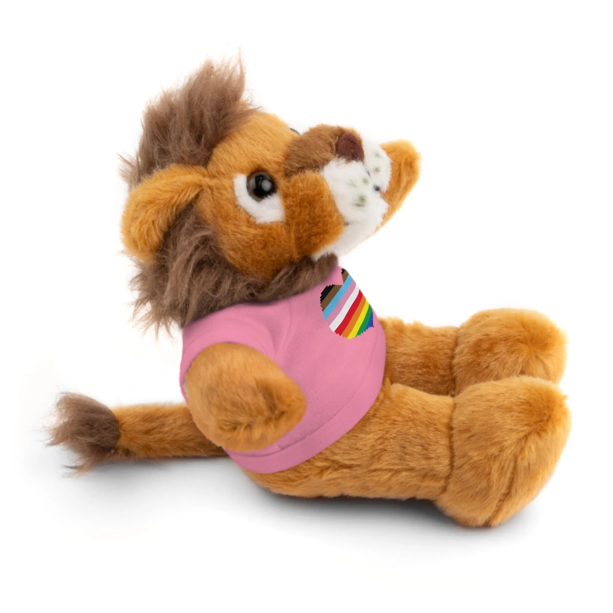 Inclusive Rainbow Pride Heart Stuffed Animals