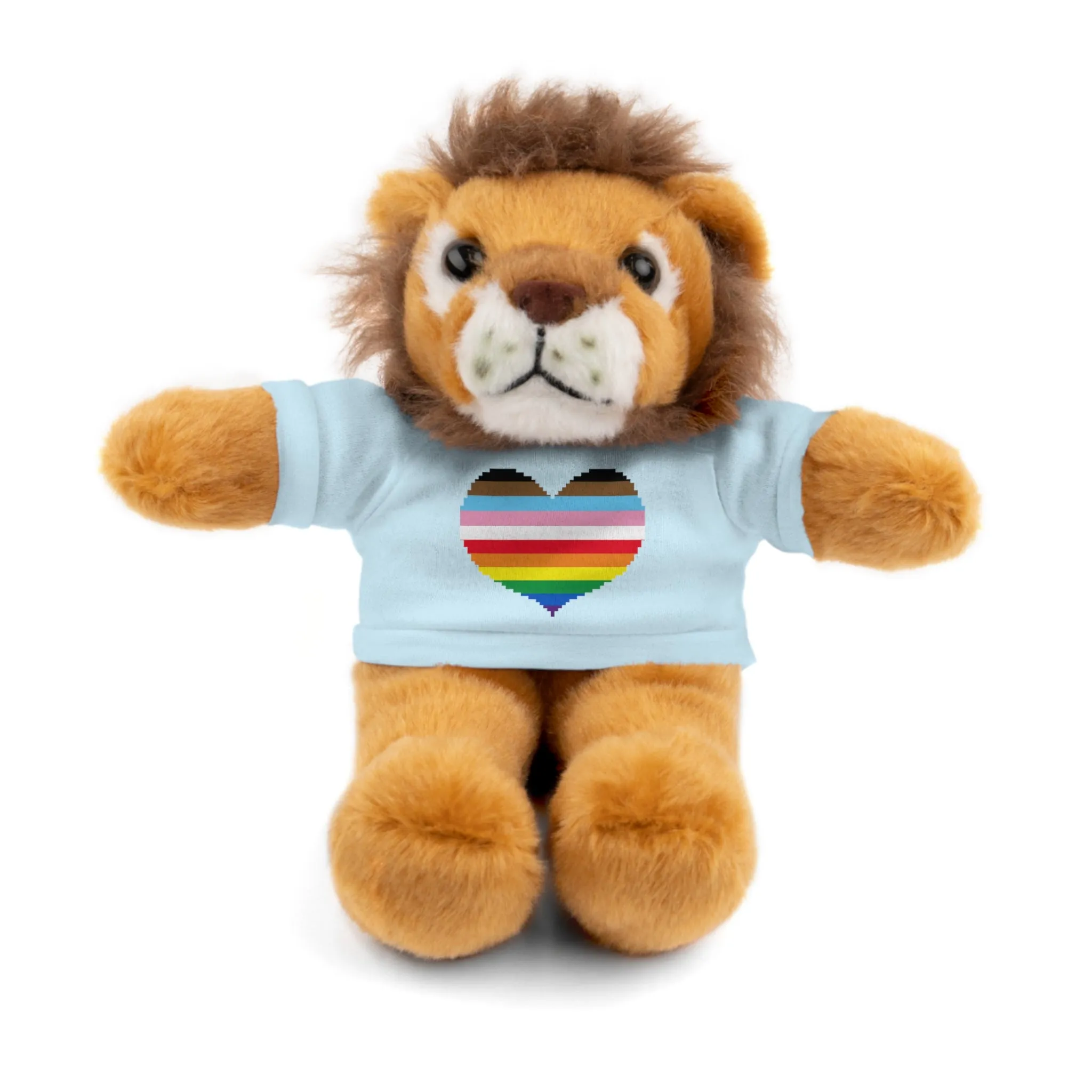 Inclusive Rainbow Pride Heart Stuffed Animals