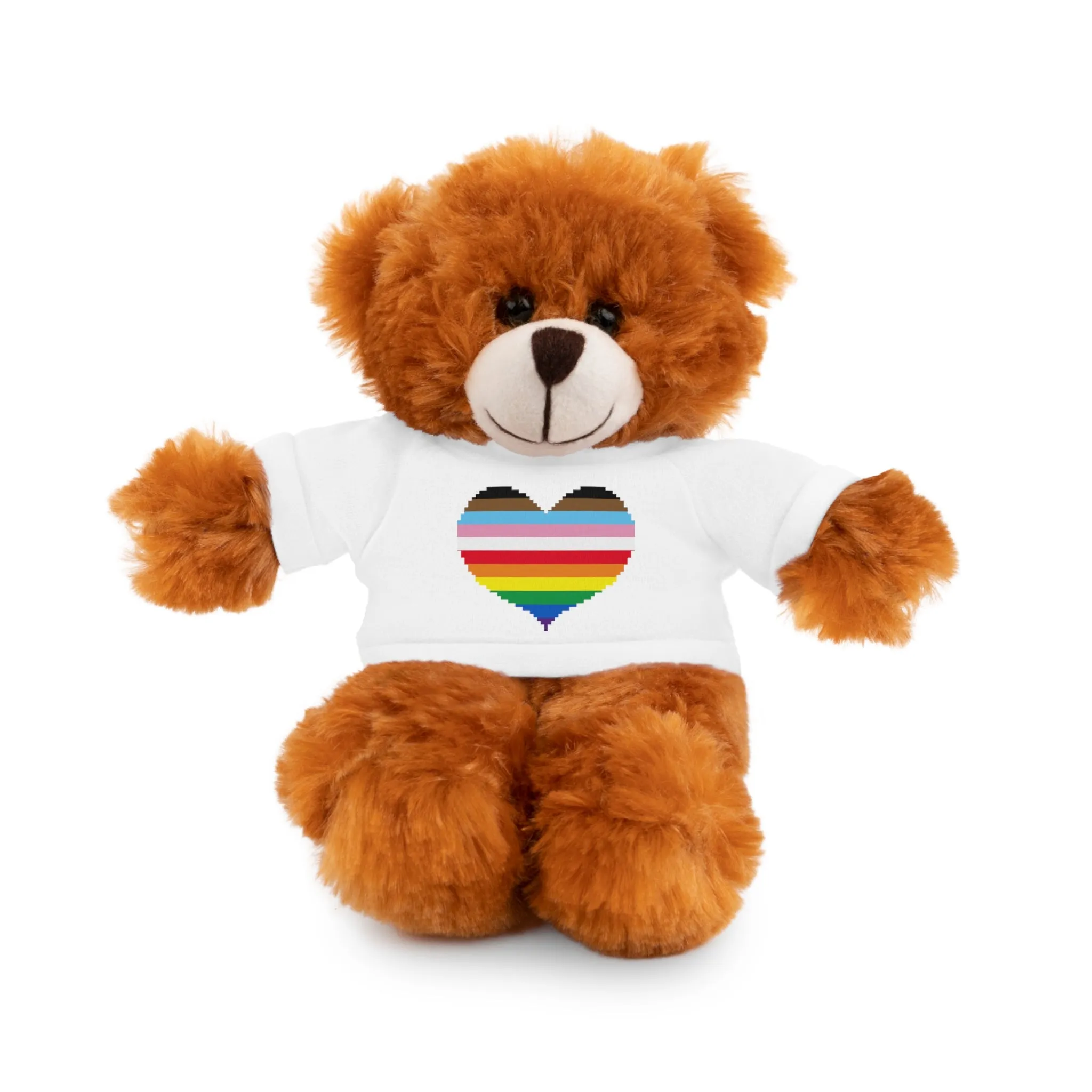 Inclusive Rainbow Pride Heart Stuffed Animals