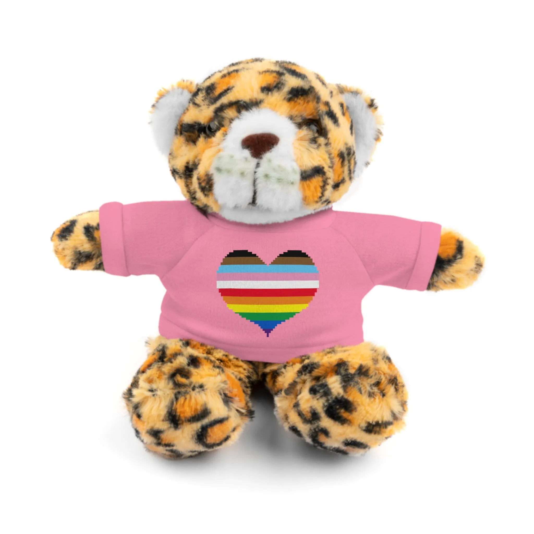 Inclusive Rainbow Pride Heart Stuffed Animals