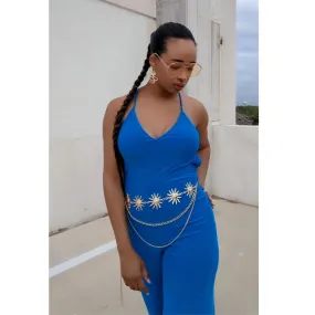 It's All About Me Blue Jumpsuit