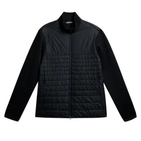 J Lindeberg Martino Mens Quilted Hybrid Golf Jacket - Black