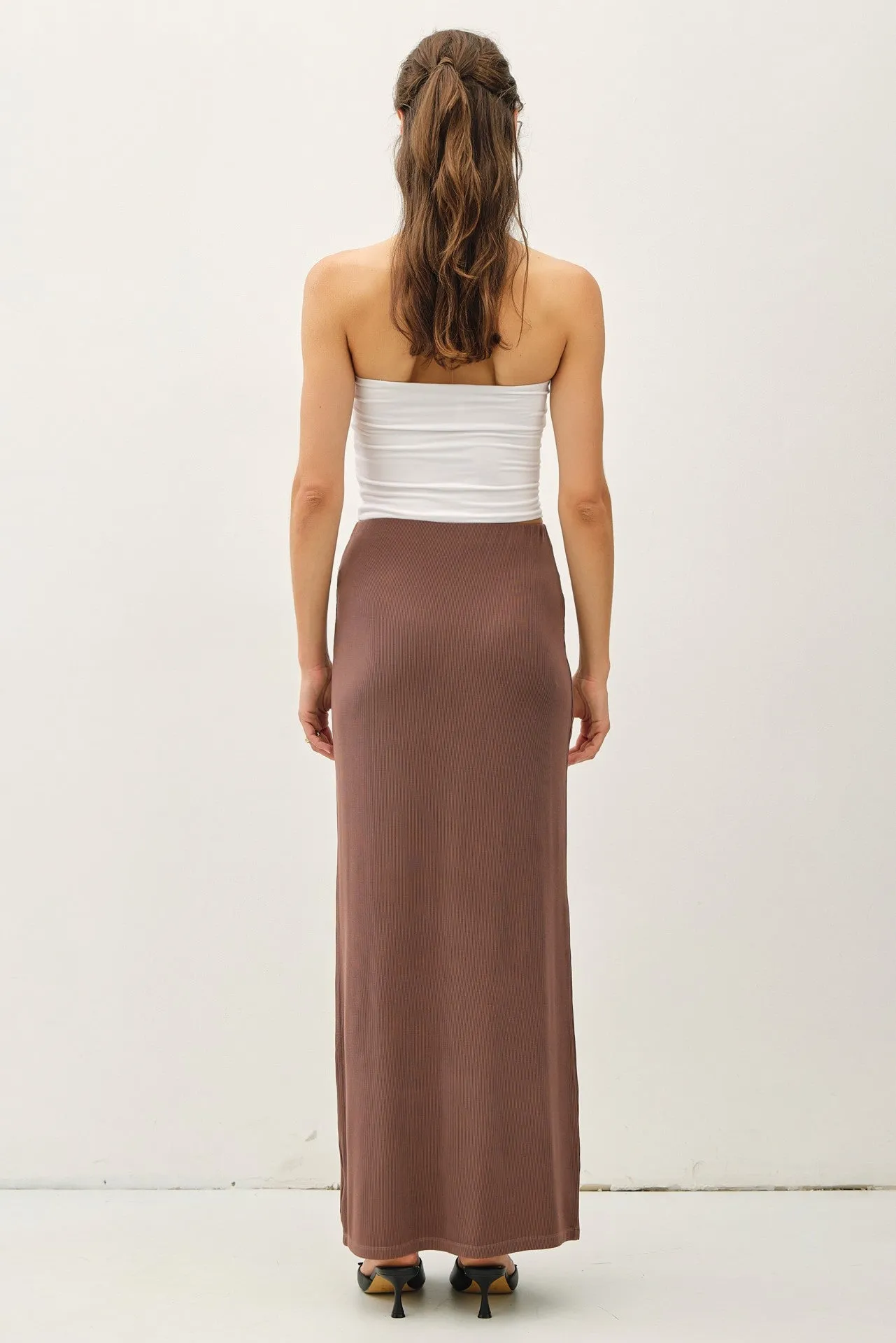 JERSEY KNIT MAXI SKIRT