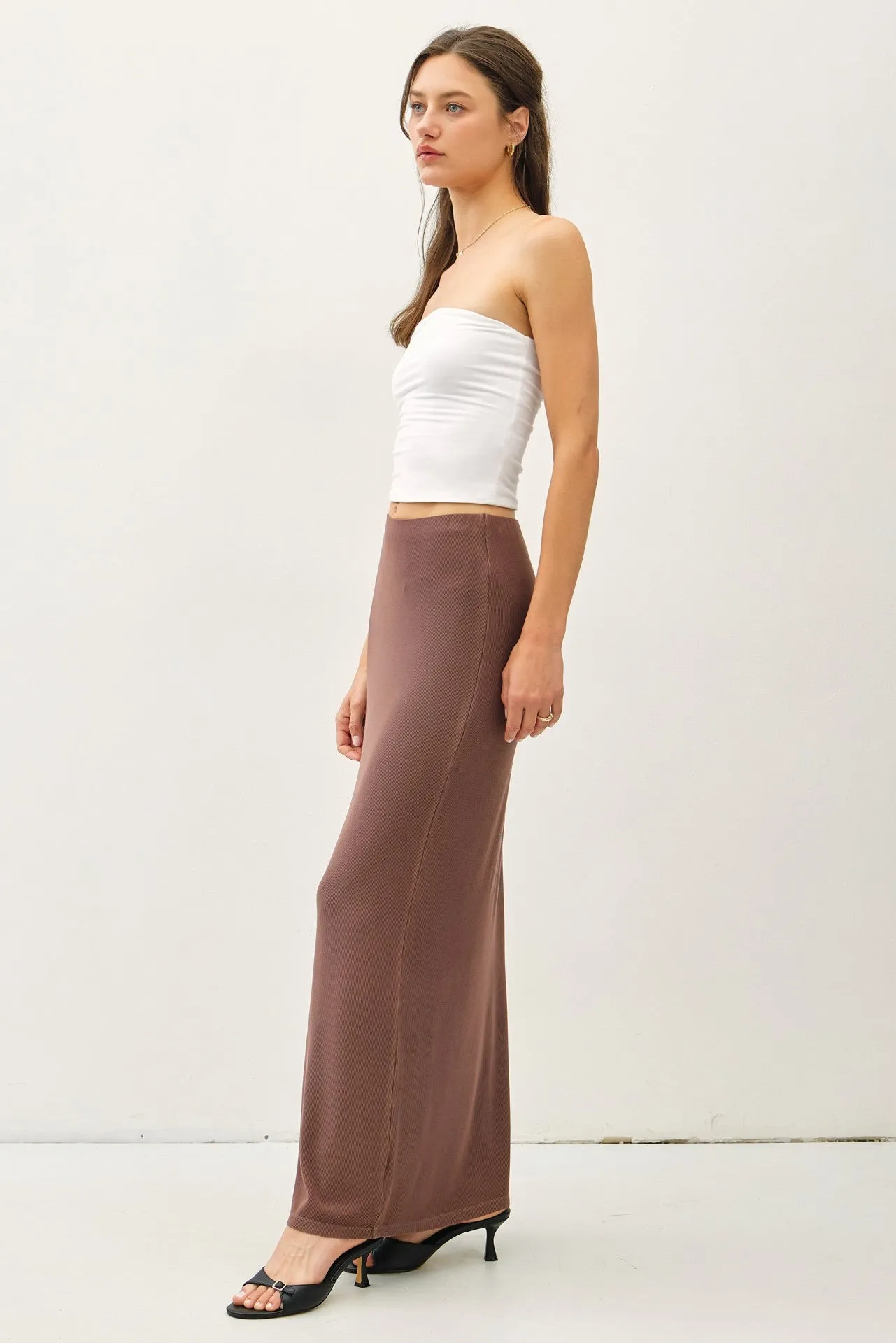 JERSEY KNIT MAXI SKIRT