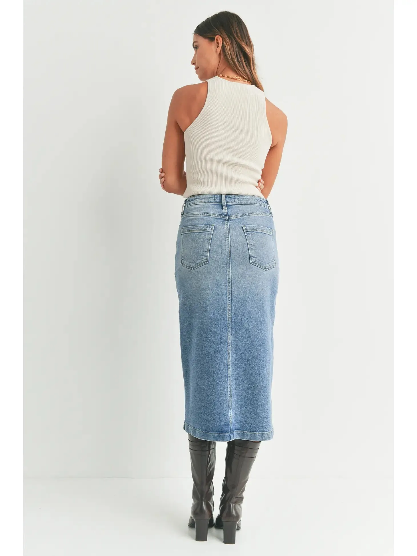 Jojo Utility Pocket Midi Skirt