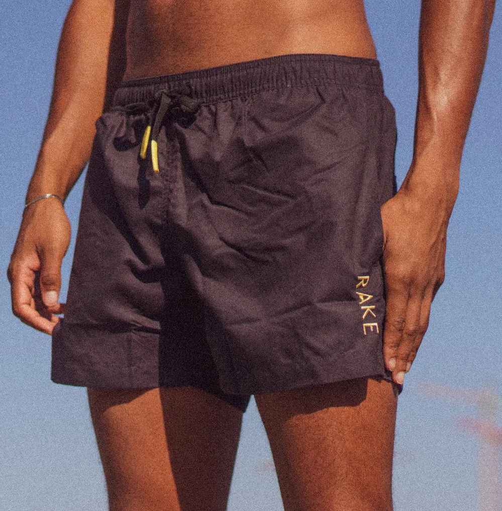 Just Black - Waterproof Pocket Swim Shorts