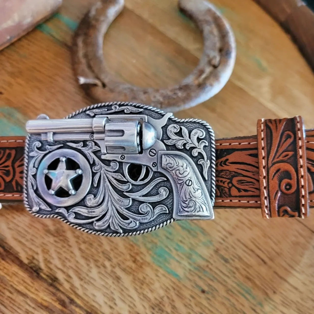 Kids' Leather Belt “Lil Trigger” by Justin C30124 Made in the USA