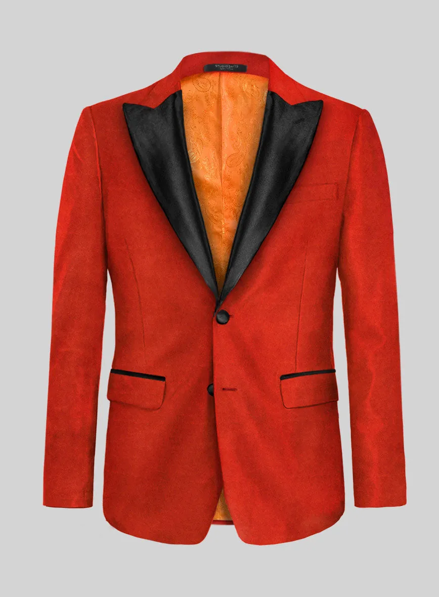 Kingsman Orange Velvet Tuxedo Jacket