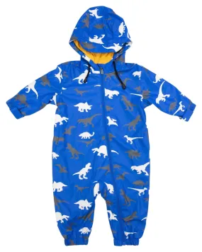 Korango Rain suit Changing Colour Dino Blue