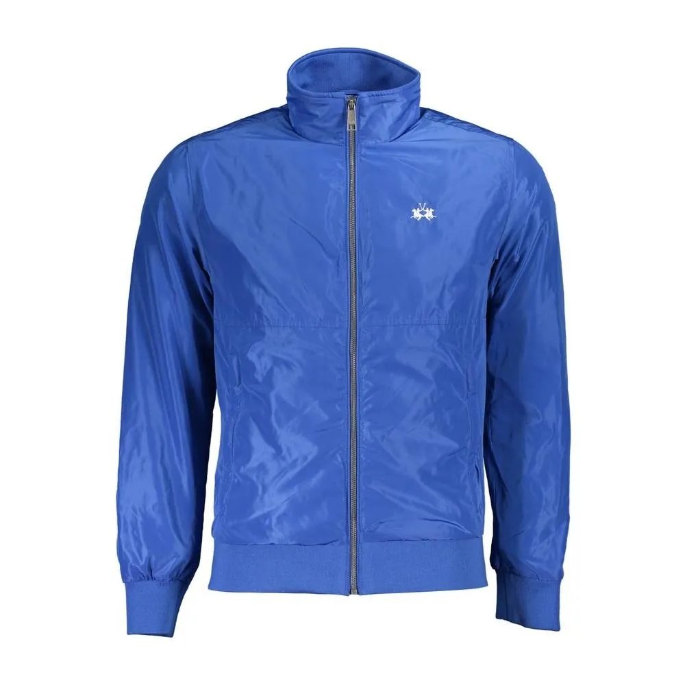 La Martina Blue Polyester Men Jacket