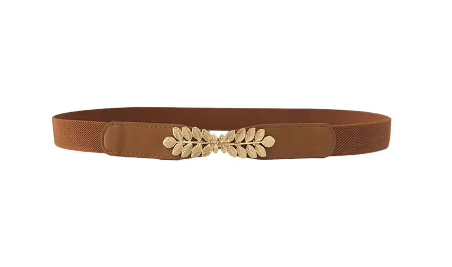 Leaf Skinny Stretchy Belt