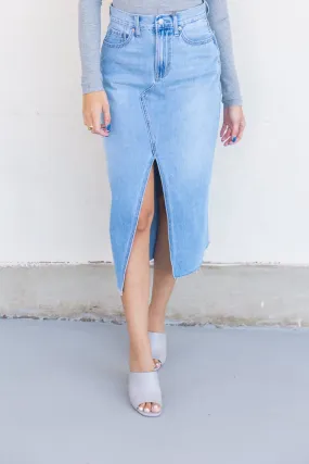 LEONIE DENIM MIDI SKIRT