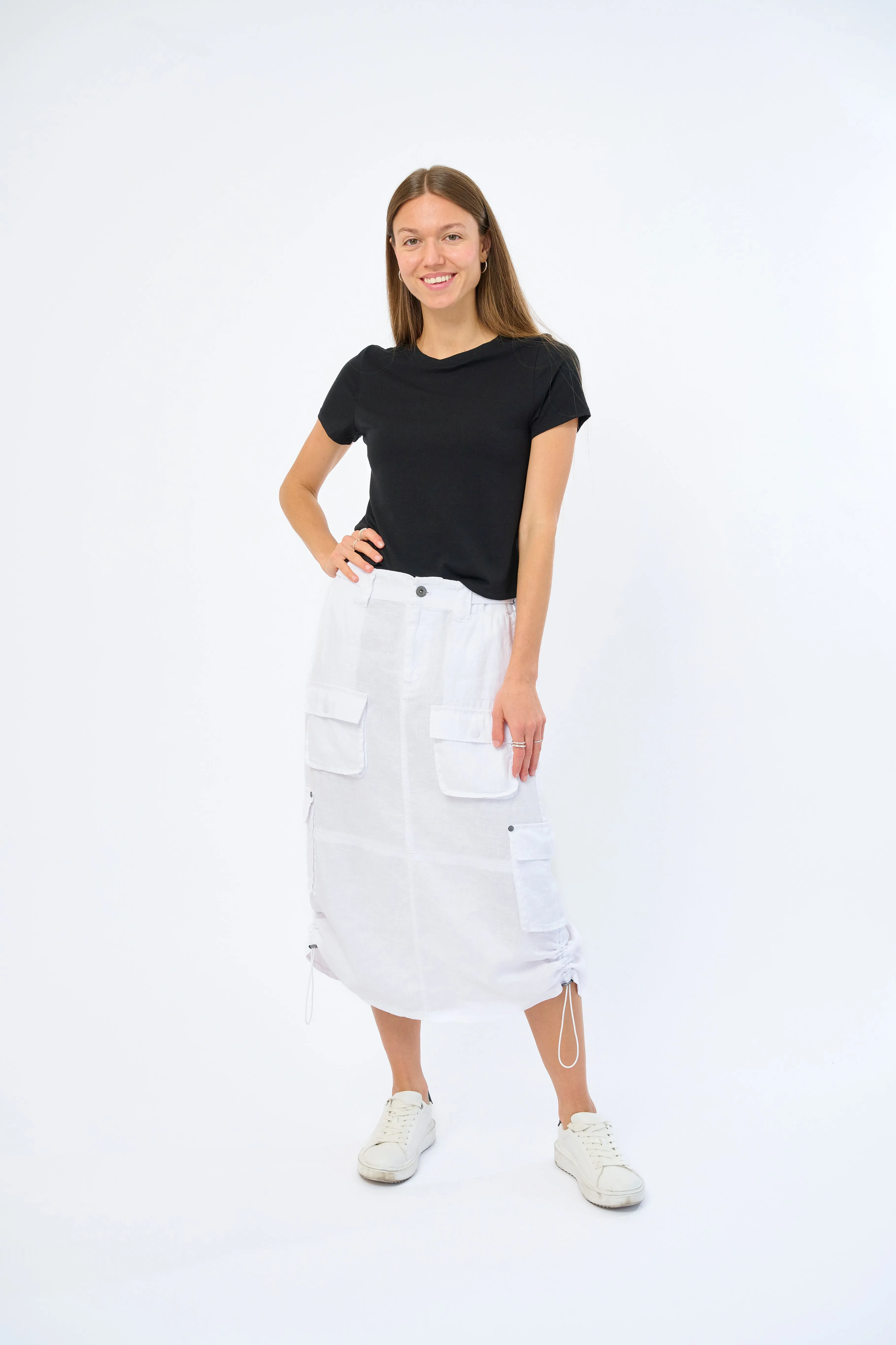 Lilo Midi Linen Skirt