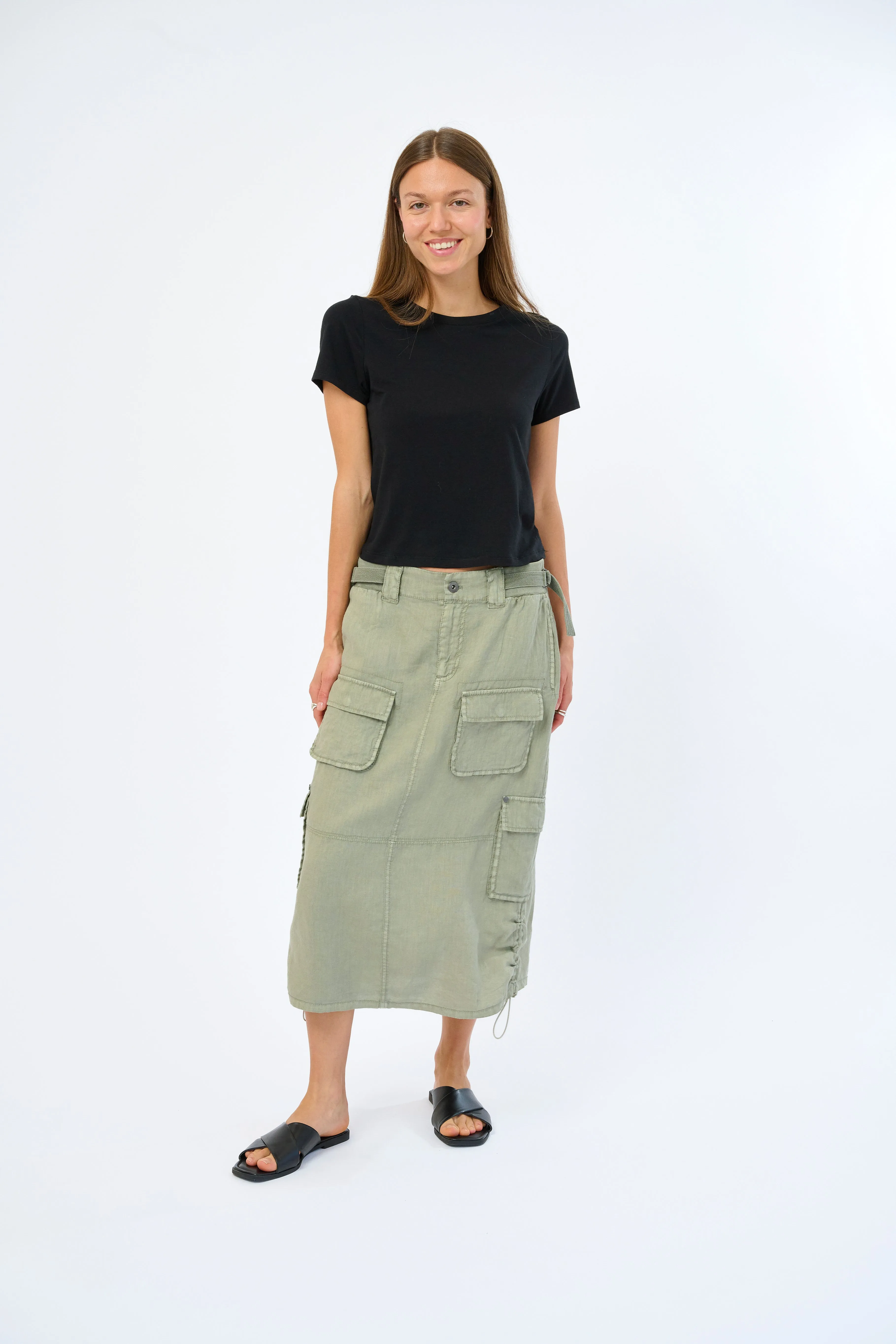 Lilo Midi Linen Skirt