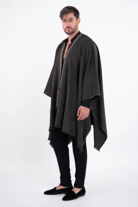 Loro Piana Wool Grey Poncho