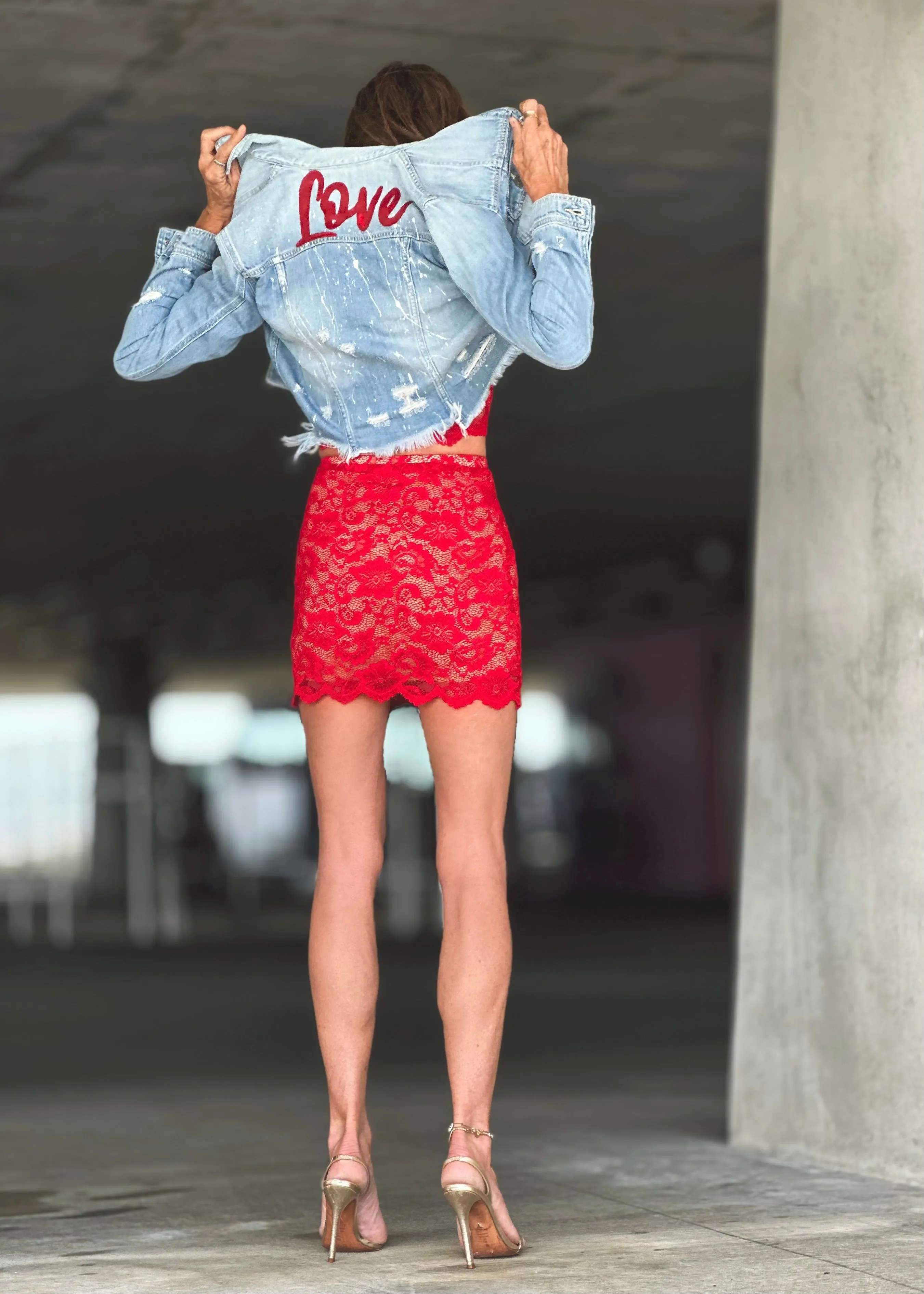 Love denim Jacket washed blue