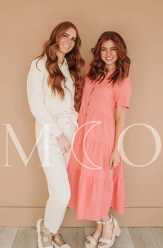 Lucy Pink Sherbet Dress- MCO - Nursing Friendly - Maternity Friendly