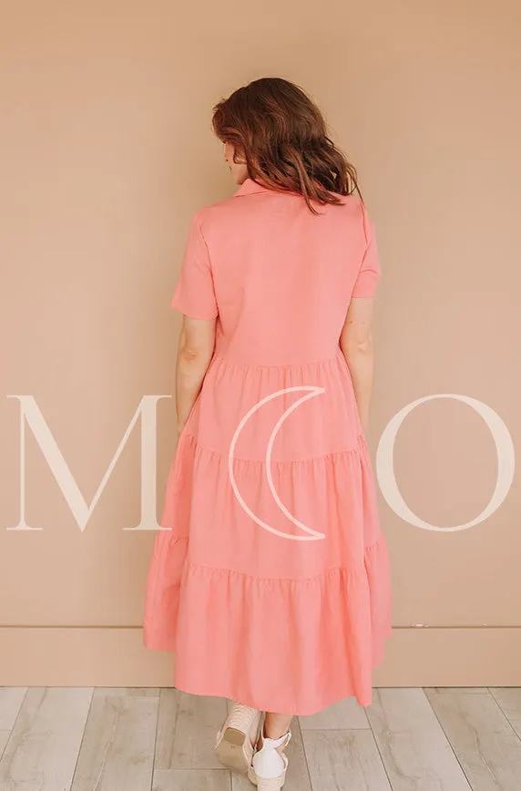 Lucy Pink Sherbet Dress- MCO - Nursing Friendly - Maternity Friendly