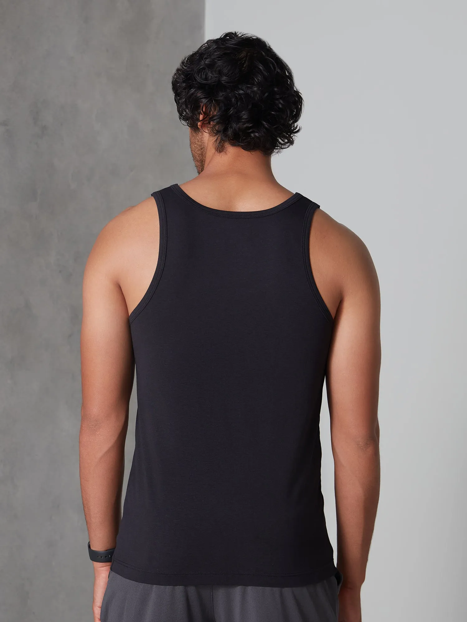 Luxe Modal Vest GLV002-Black