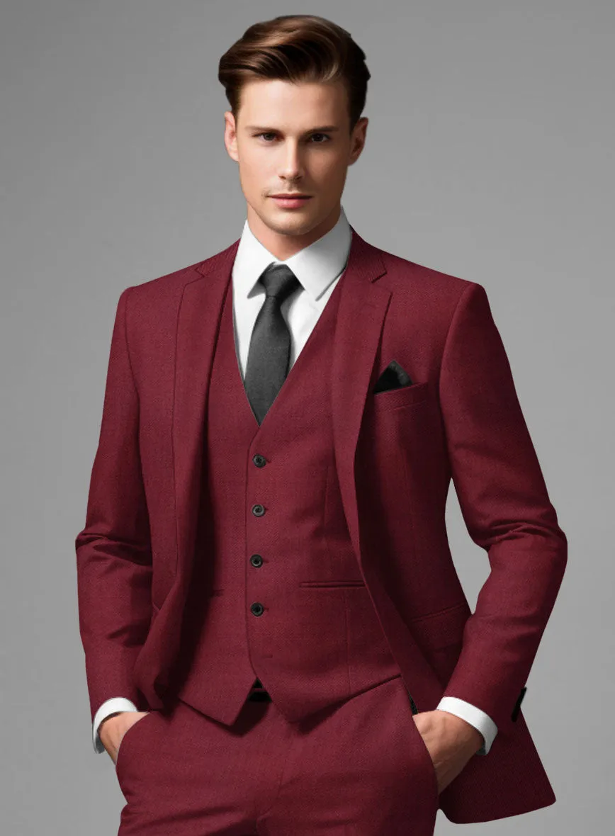 Marco Stretch Maroon Wool Jacket