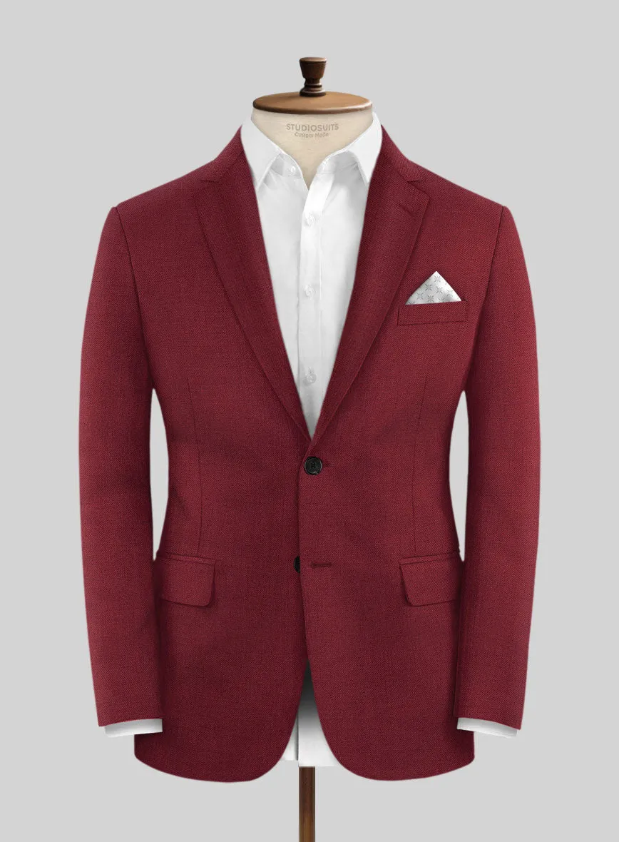 Marco Stretch Maroon Wool Jacket