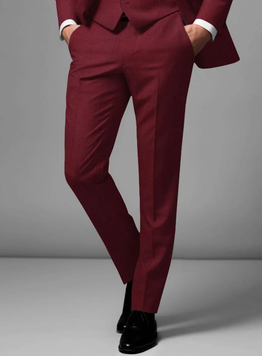 Marco Stretch Maroon Wool Suit