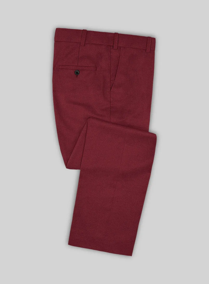 Marco Stretch Maroon Wool Suit