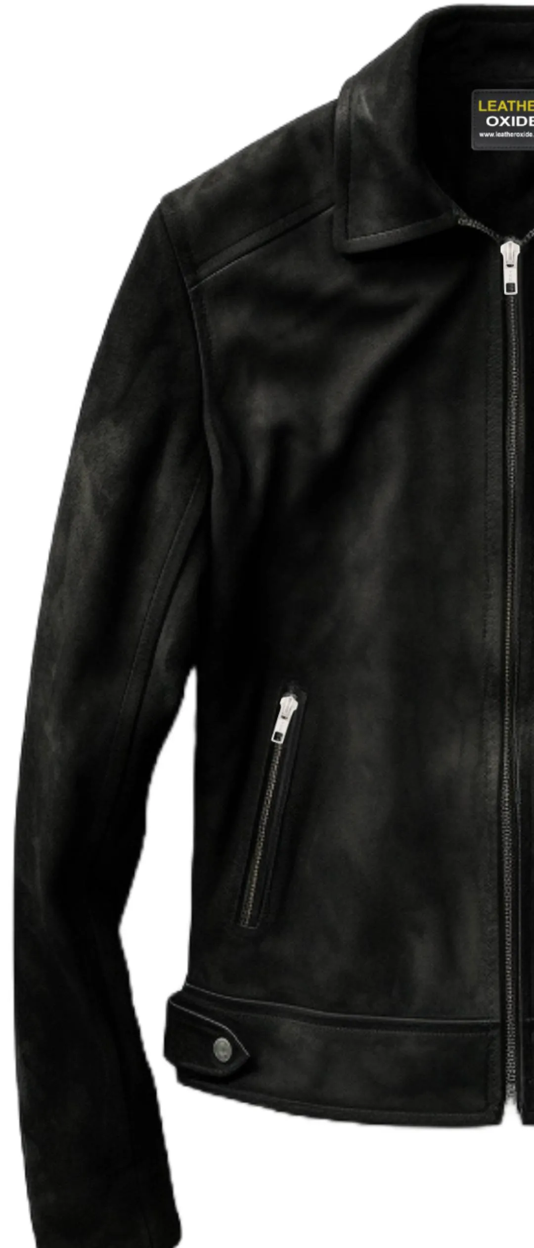 Men Black Suede Leather Jacket - Leather Jacket for Men