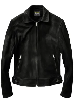 Men Black Suede Leather Jacket - Leather Jacket for Men