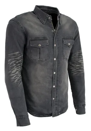 Men's Armored Denim Biker Shirt w/ Aramid® by DuPont™ Fibers