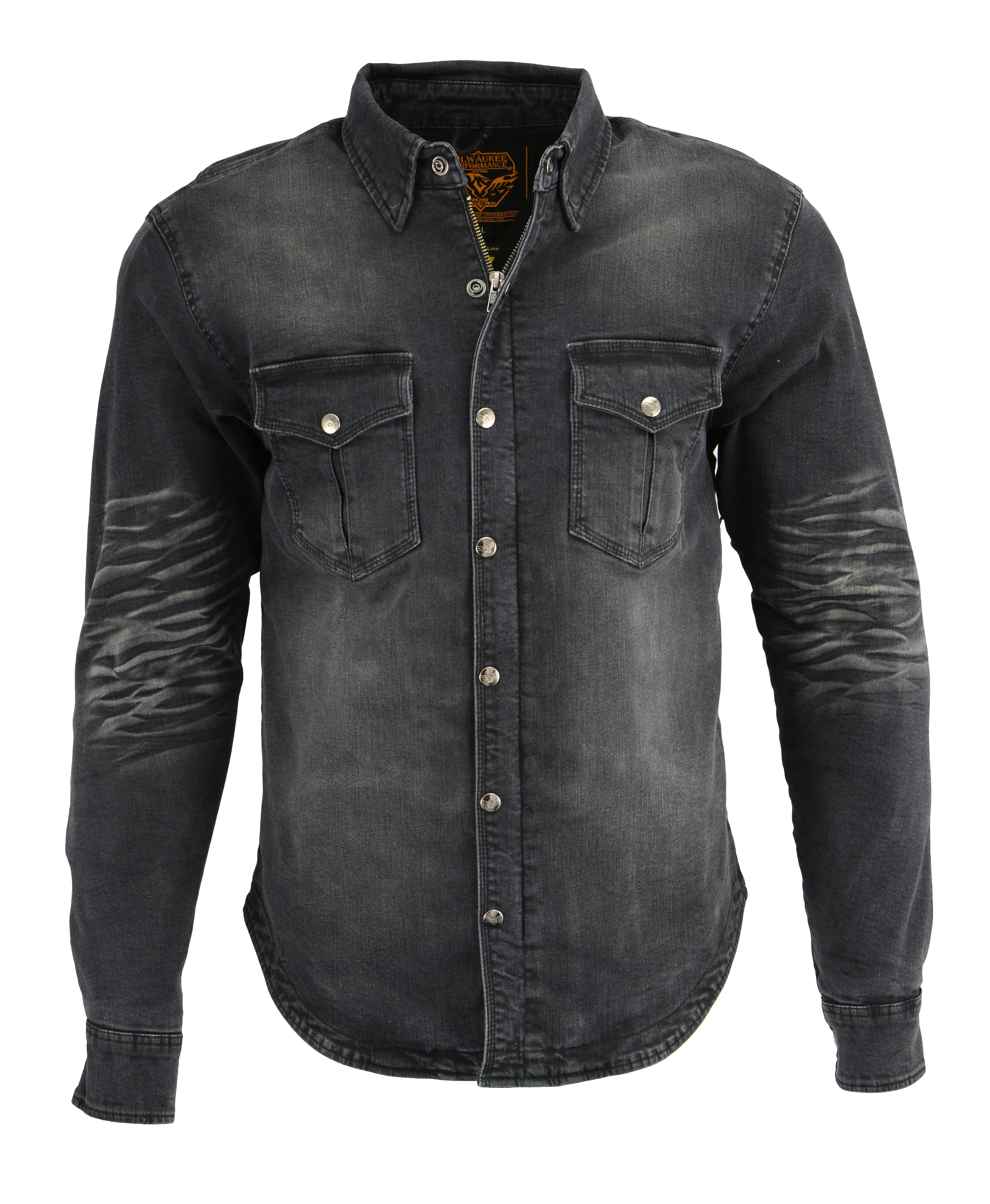 Men's Armored Denim Biker Shirt w/ Aramid® by DuPont™ Fibers