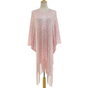 Metallic Mesh Tassel Cover Up