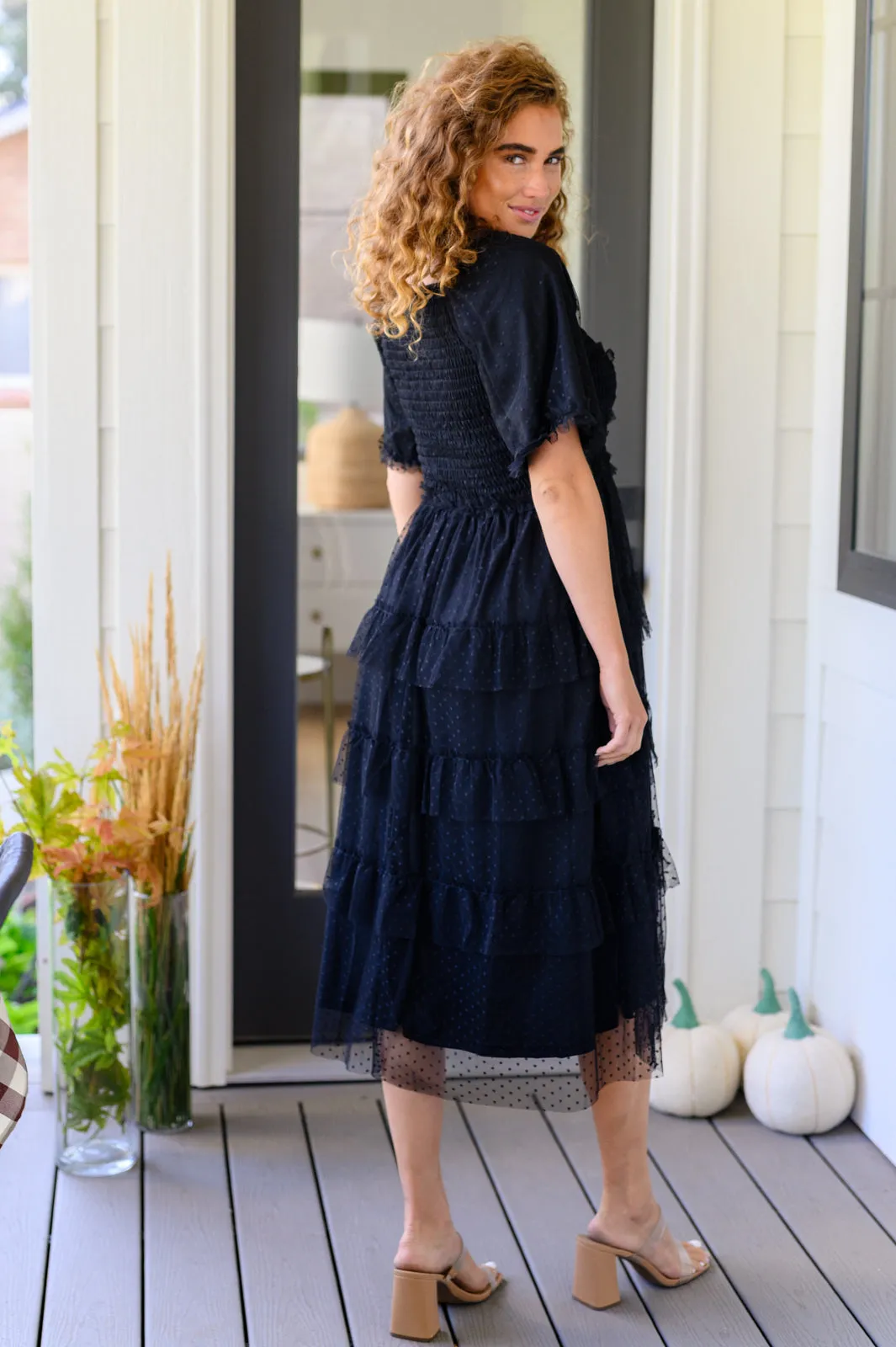 Midnight Waltz Midi Dress - Polagram