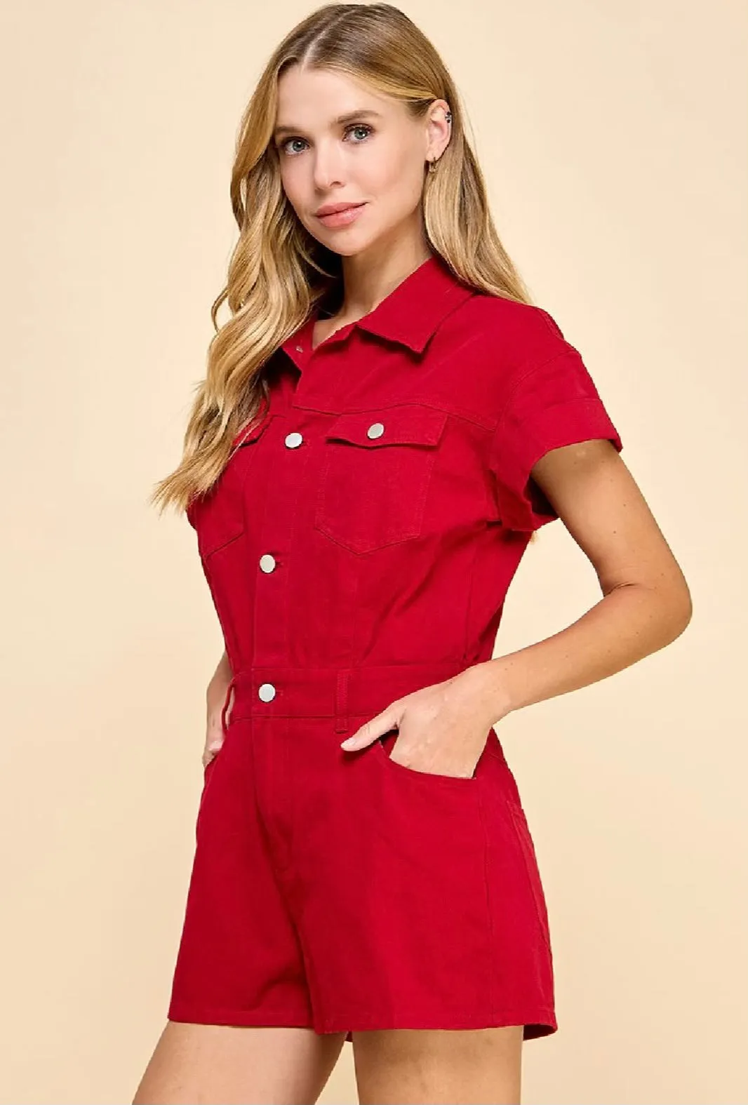 Mila Button-up Romper