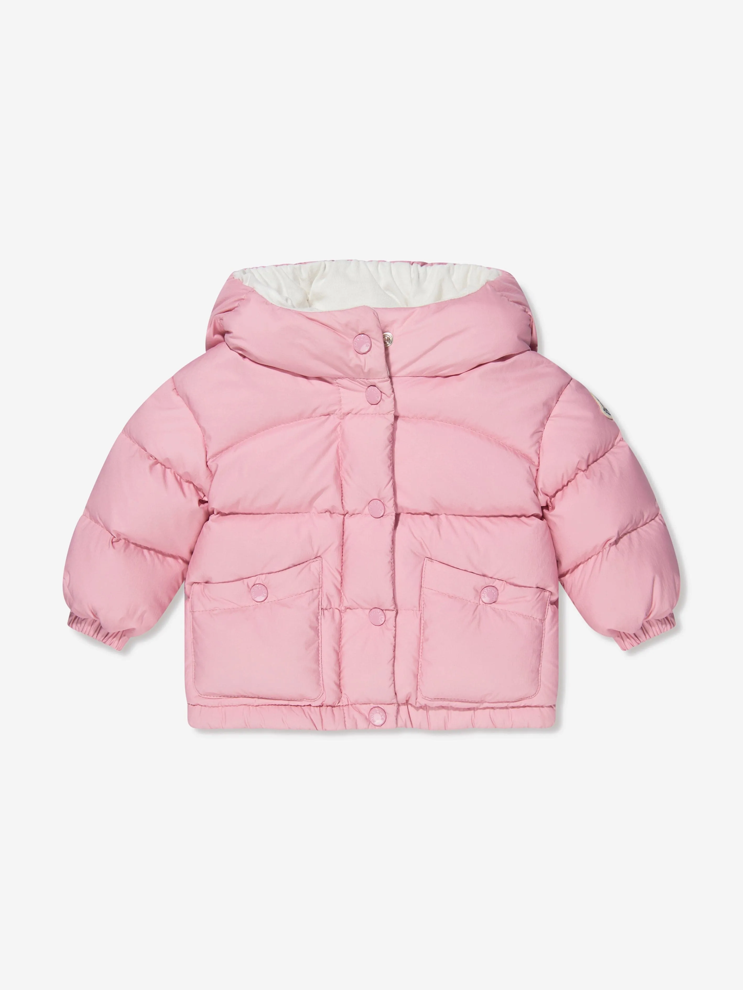 Moncler Enfant Baby Girls Down Padded Ebre Jacket in Pink