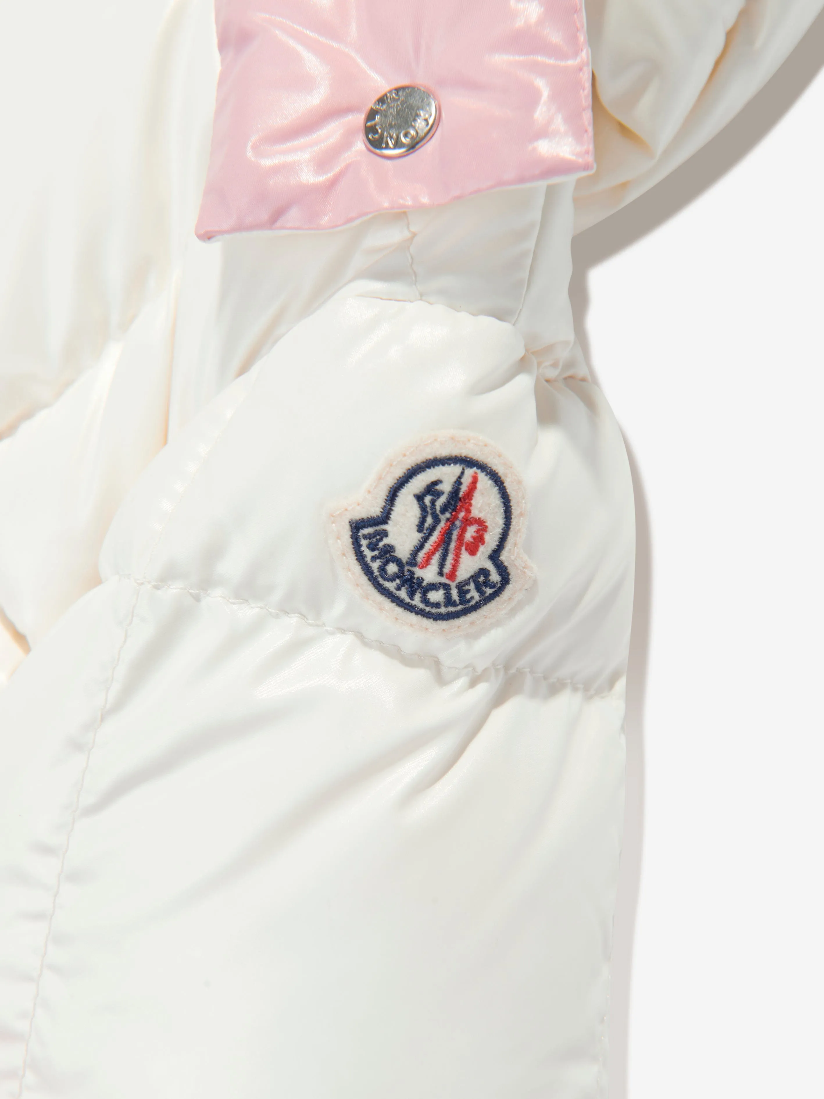 Moncler Enfant Baby Girls Down Padded Parana Jacket in Ivory