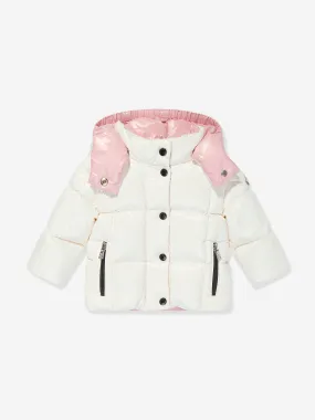 Moncler Enfant Baby Girls Down Padded Parana Jacket in Ivory