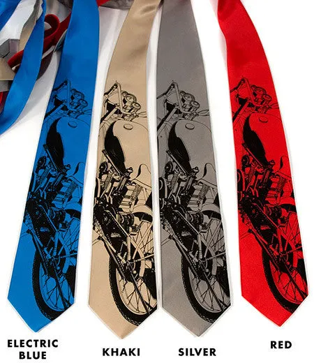 Motorcycle Silk Necktie