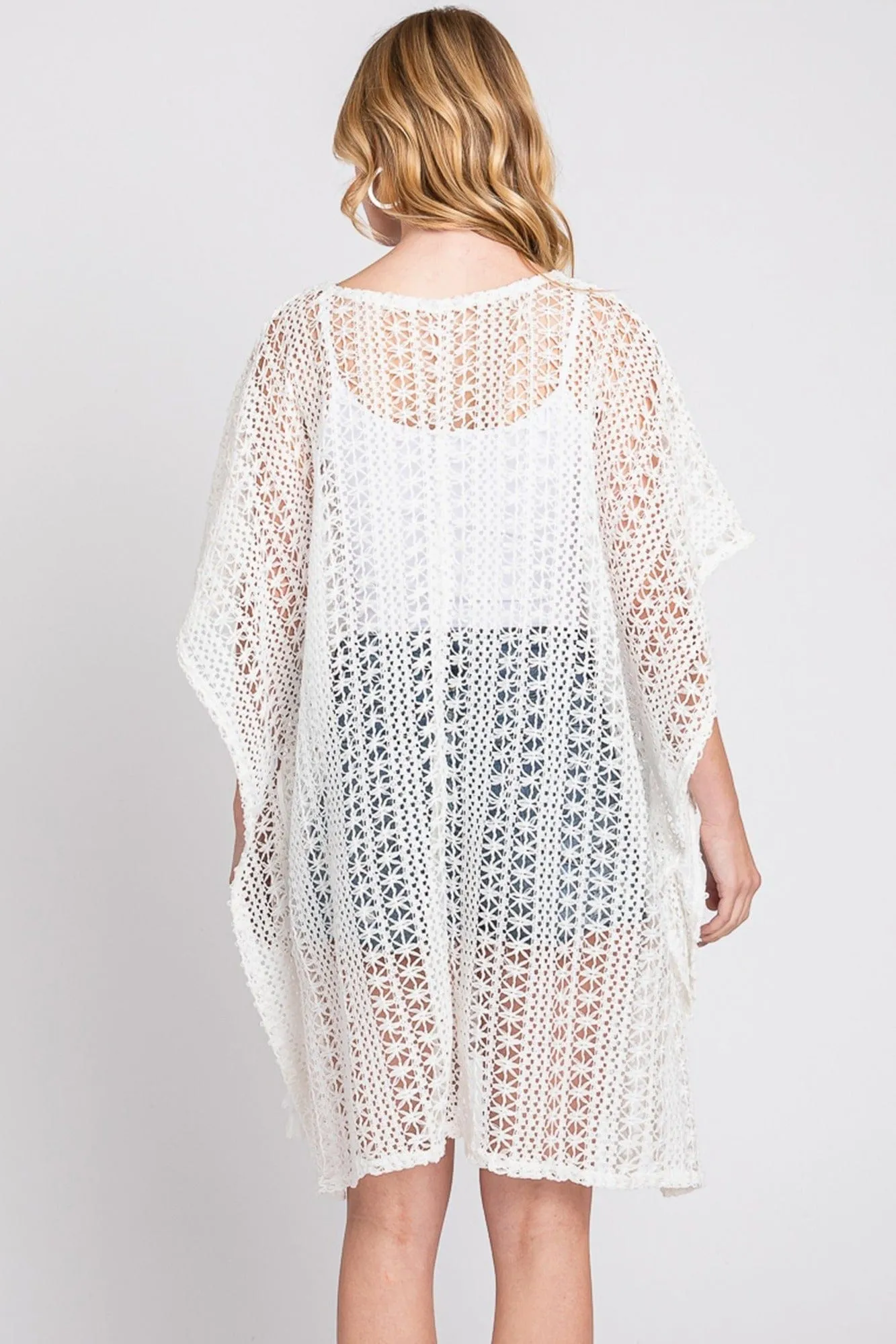 MS0342 Mia Crochet Cover Up Poncho