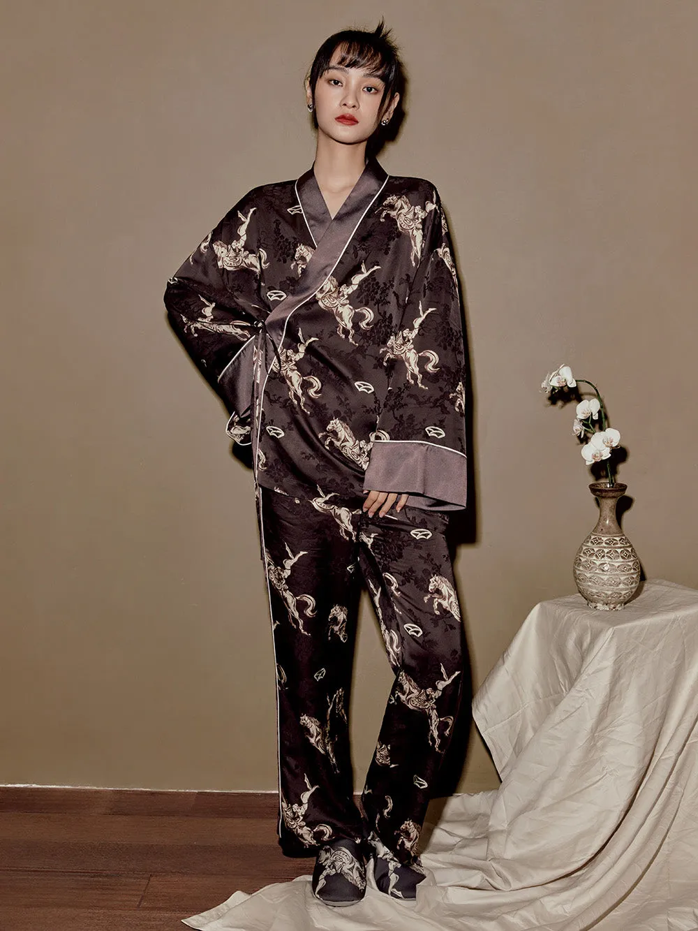 MUKZIN Cizhou Kiln Chinese Traditional Circus Pajama Set