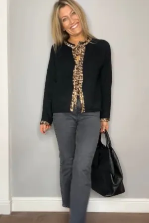 Nancy Bow Leopard Cardigan