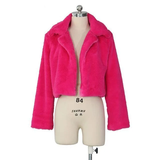 Neon Fluorescent Warm Cropped Winter Jacket