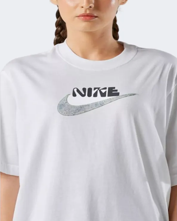 Nike Fiber Boxy Women Lifestyle T-Shirt White Dr9006-100