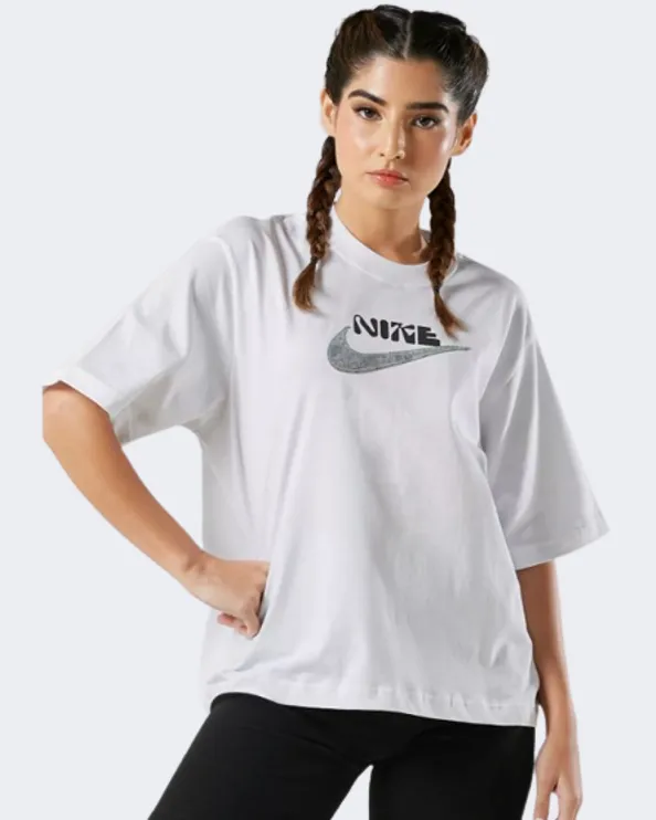 Nike Fiber Boxy Women Lifestyle T-Shirt White Dr9006-100