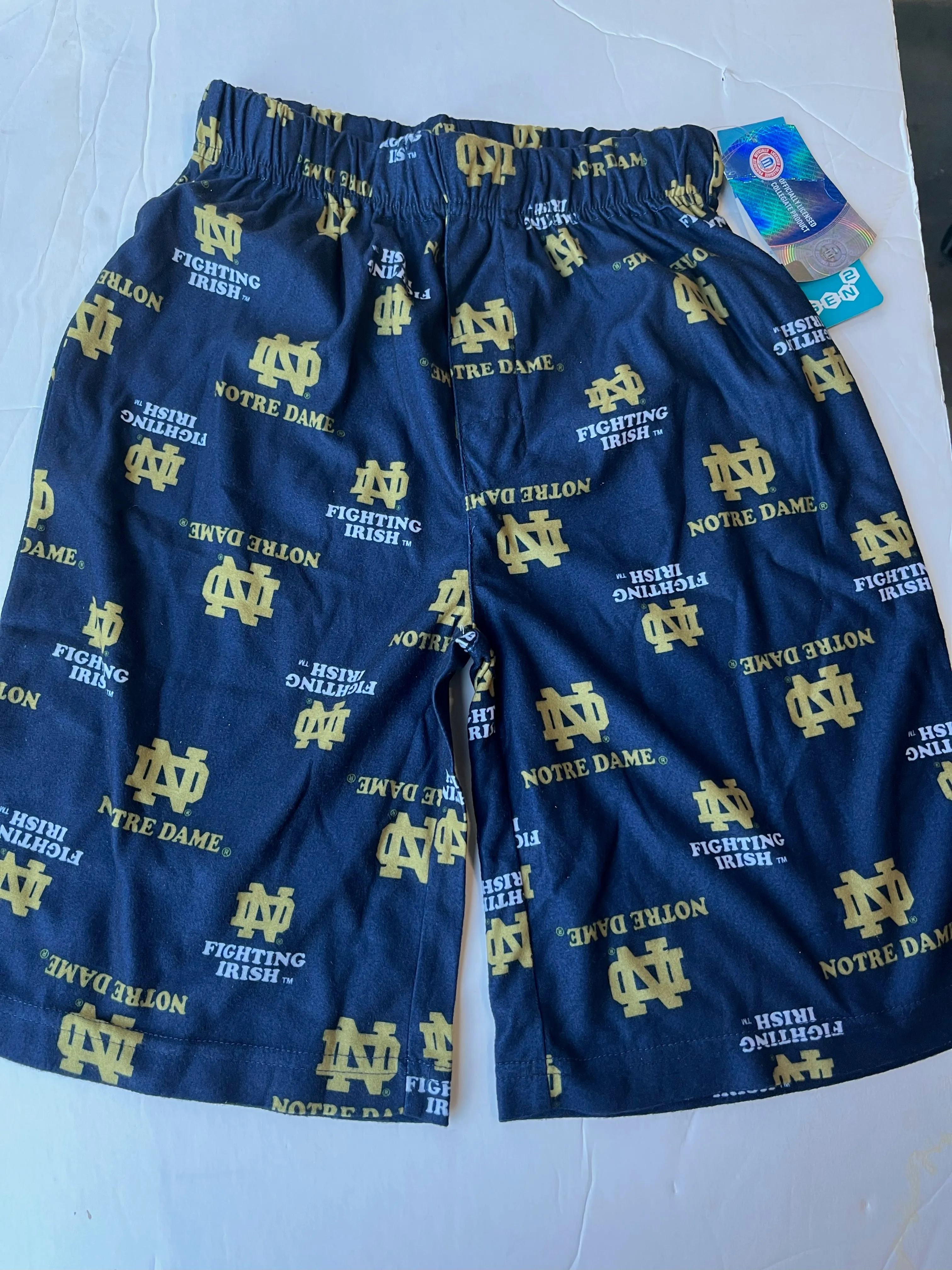 Notre Dame Fighting Irish Blue/Gold Youth Pajama Shorts