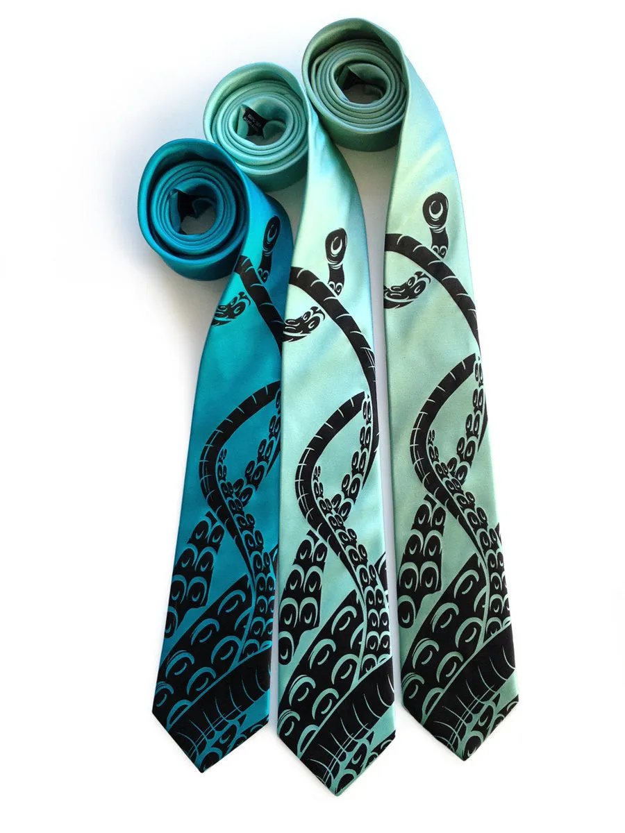 Octopus Tentacles Silk Necktie, Cthulhu Sucker Tie