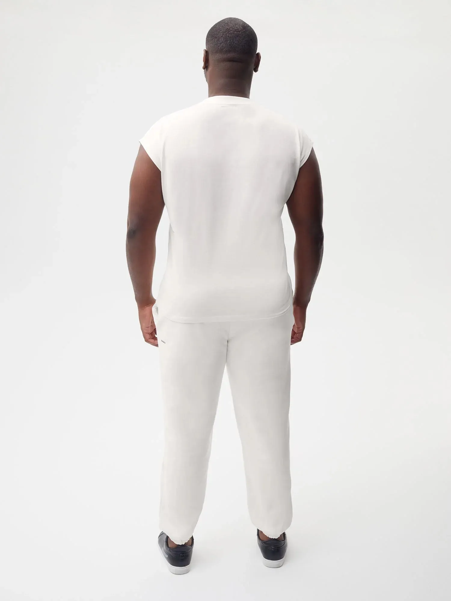 Organic Cotton Cropped Shoulder T-shirt with C-FIBER™ Core—off-white