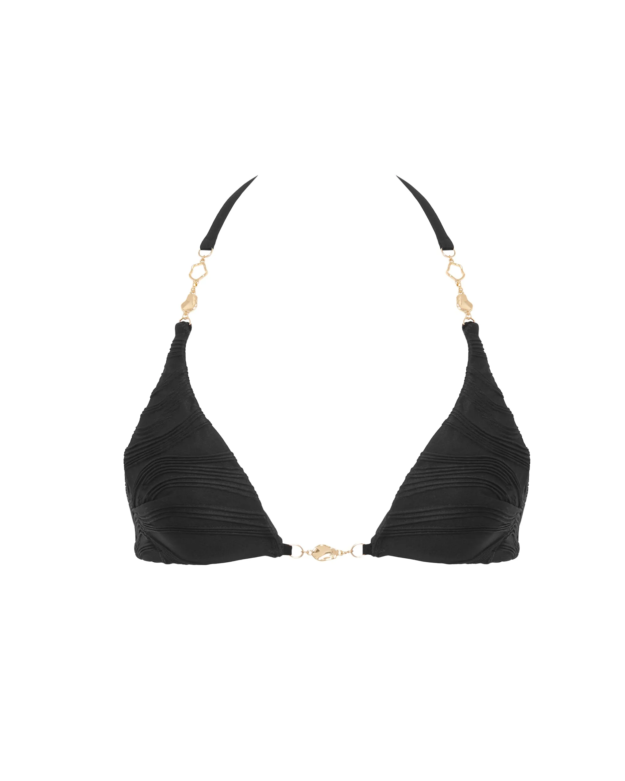 Orta Triangle Bikini Top Black