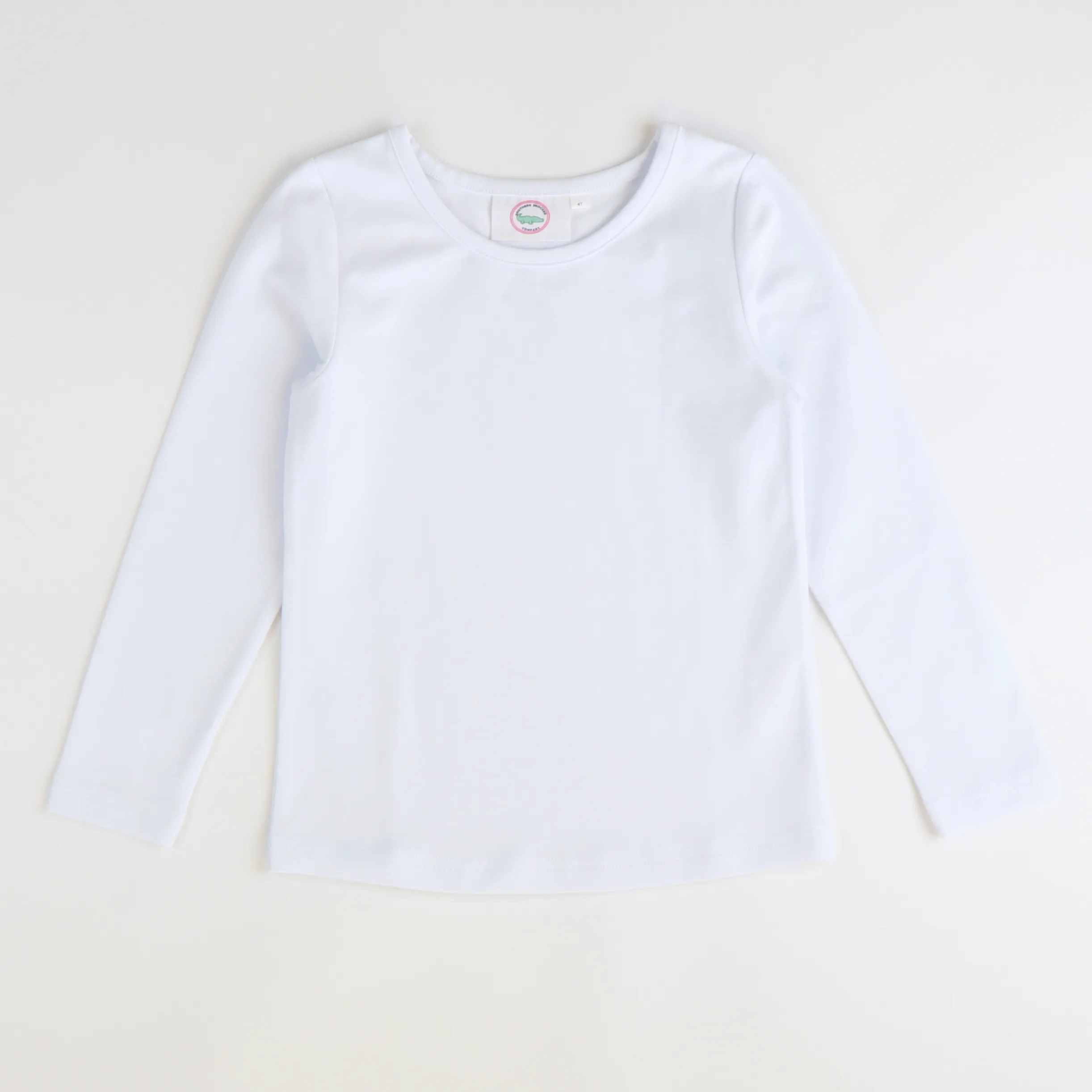 Out & About Girl's L/S Tee - White